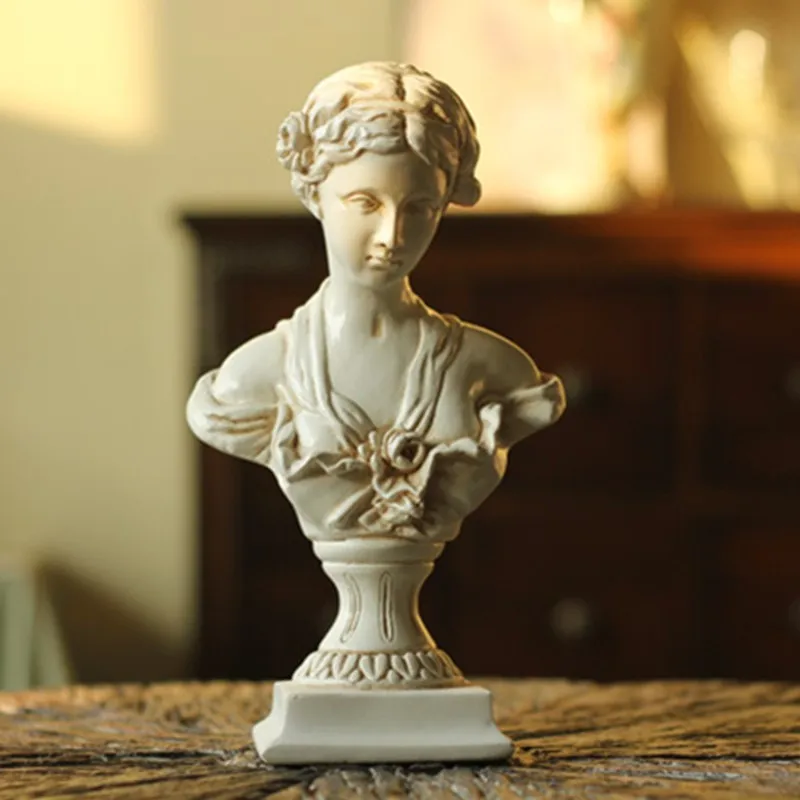 

Sandston Statue Decor Greece Venus Goddess Half-Length Portrait Aphrodite Resin Art Craft Action Figure Collect Model Toy D281