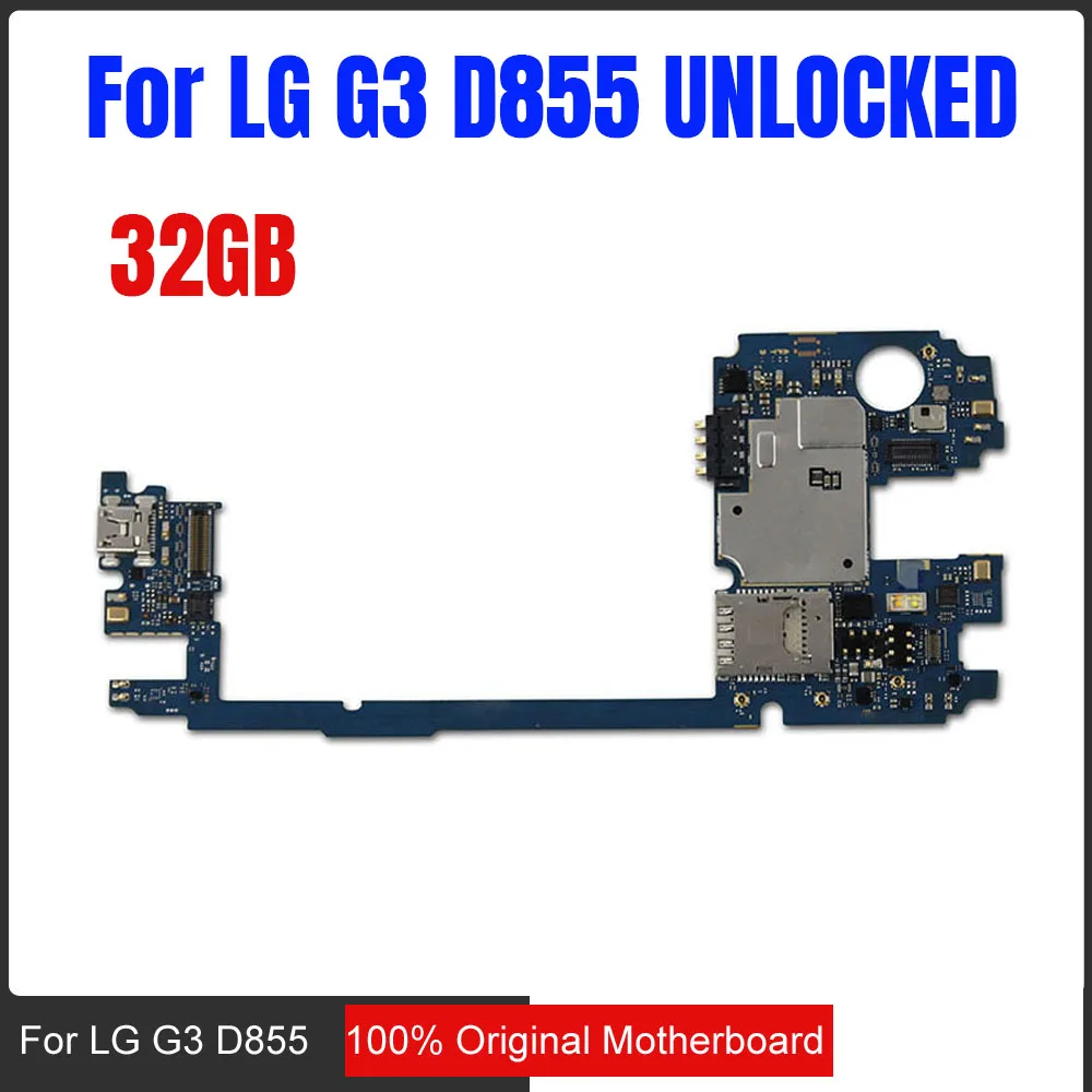 32gb Original unlocked for LG G3 D855 Motherboard with