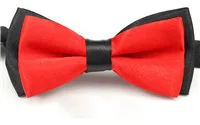a08 Red Новинка, атласный мужской галстук для свадьбы, вечеринки, необычный простой галстук, галстук-бабочка, галстуки для мальчиков, бизнес бабочка, Официальный однотонный цвет, PSJ0145 - Цвет: a08 Red