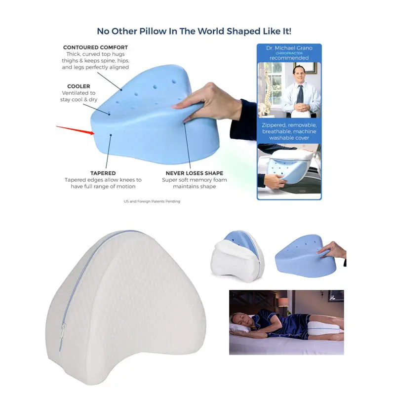 

Contour Legacy Leg Pillow For Back Memory Foam Body Orthopedic Side Sleeper Hip Knee Pillow Support Wedge Nerve Pressure Relief