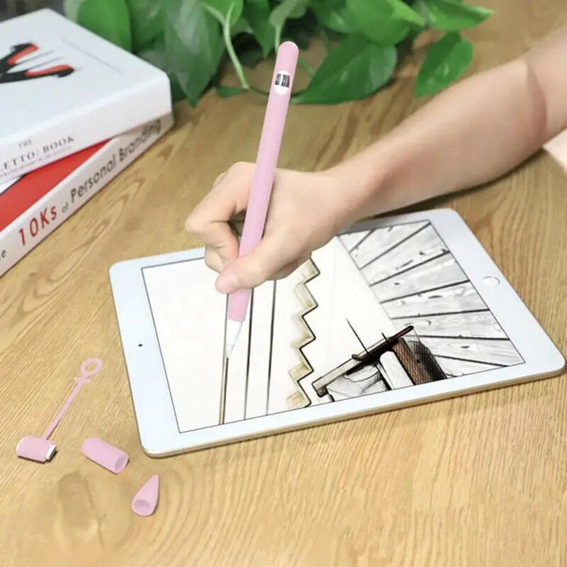 

1pc Compatible For Ipad Tablet Stylus Protective Sleeve Cover Silicone Pen Case For Apple Pencil Case