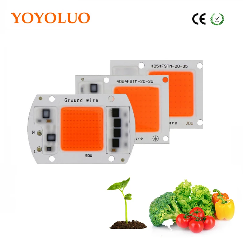 Светодиодные лампы YOYOLUO для выращивания растений COB полного спектра комнатных