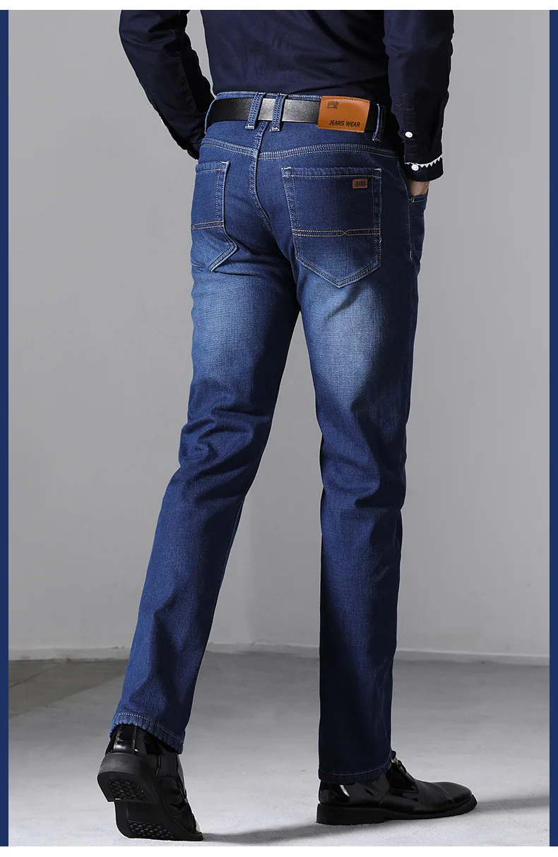 KSTUN, мужские джинсы,, зимние, тонкие, прямые, эластичные, черные, синие, теплые, флисовые, мужские брюки, повседневные, джинсовые штаны, Прямая поставка