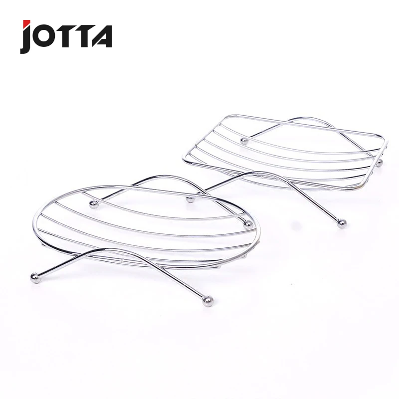 Stainless steel asphalt circular soap rack European fashion creative soap rack bathroom soap box shelving
