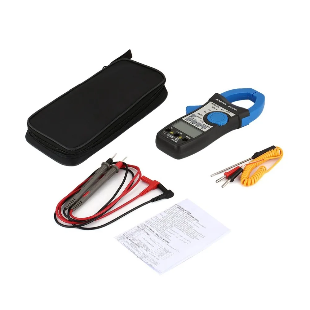 

BT-870N Digital Clamp Meter AC/DC Voltage Current Multimeter DMM Resistance Tester Meter