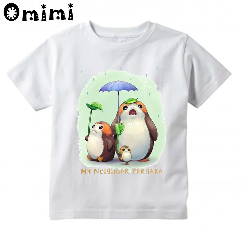 

Kids Cute Porgs Star Wars Design T Shirt Boys/Girls Great Casual Short Sleeve Tops Children's Funny T-Shirt, HKP3039