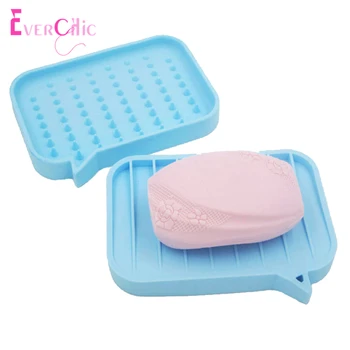 

Non-slip Bath Accessories Draining Tool Hollow Soap Dish Draining Soap Holder Kitchen Gadgets Shower Soap Box 1PC Silicone