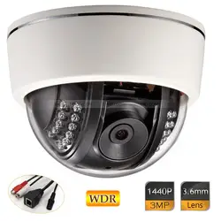 3.0mp HD 1440 P WDR IP Пластик купол Камера сети ONVIF безопасности Открытый 22ir