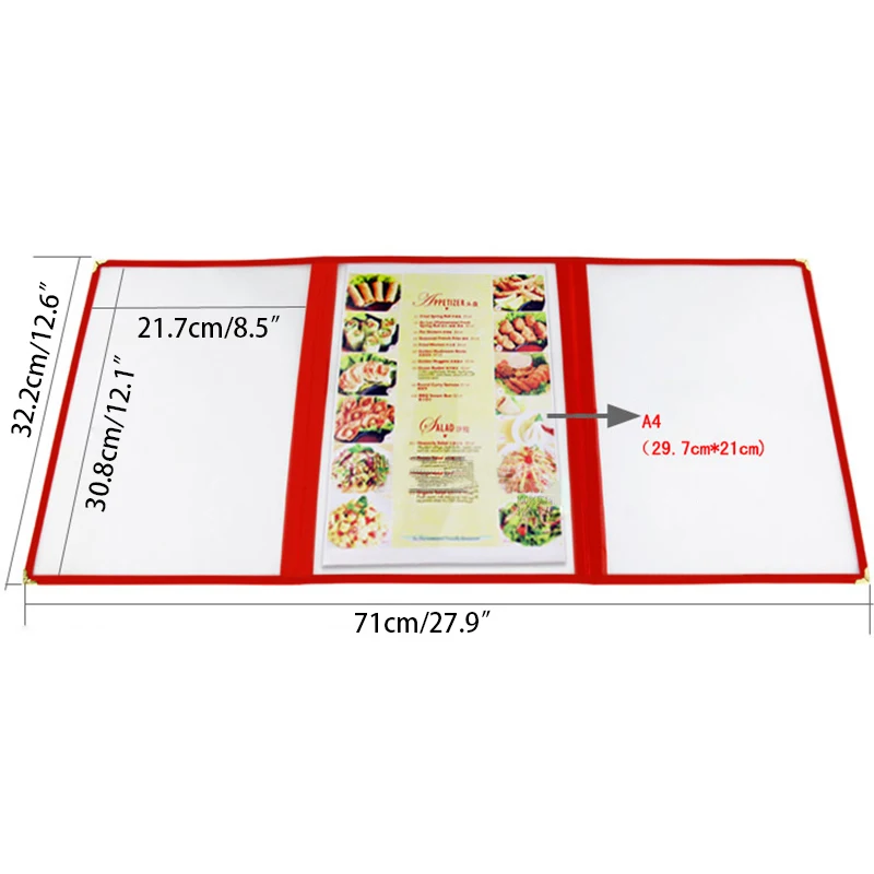 3 sheet  three panel plastic menu holder (2)