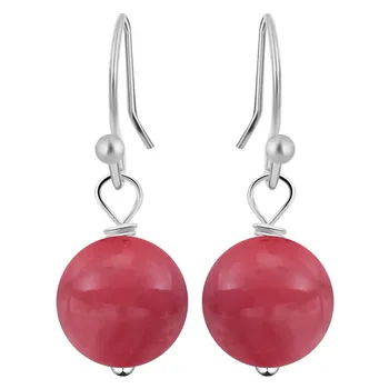 1Pair Natural Stone Hook Earring Ball Earrings for Women Crystal Ball Earrings for Women Earrings for Top of Ear Jewelry