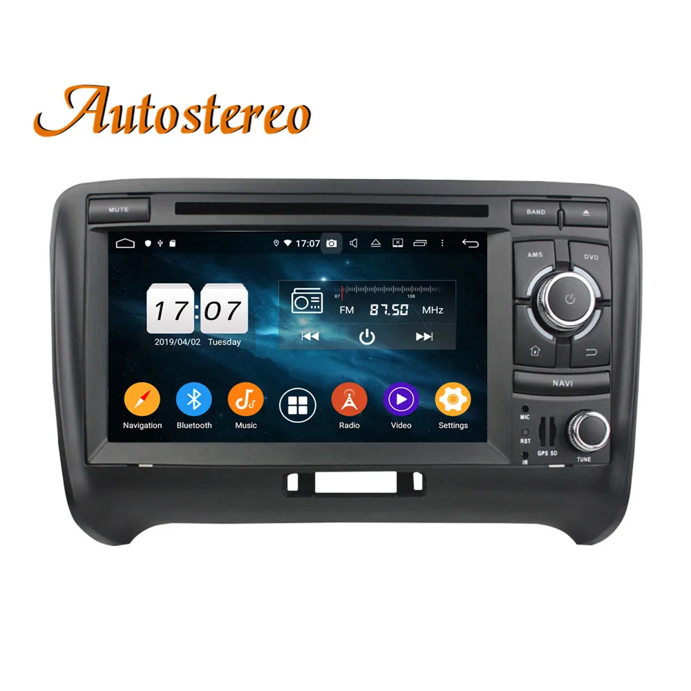 Discount DSP Android 9 Car DVD Player GPS navigation For Audi TT 2006-2014 headunit multimedia player radio tape recorder auto stereo IPS 1