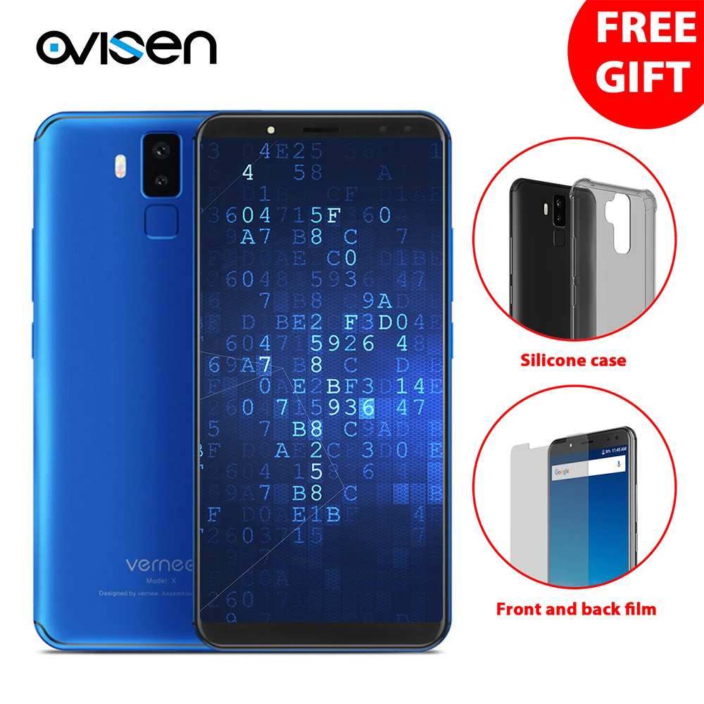 Vernee X 6 дюймов 18:9 FHD 4G смартфон MT6763 Octa Core 4 Гб ОЗУ 64 ПЗУ Face ID Android 7 1 6200 мАч камеры OTG
