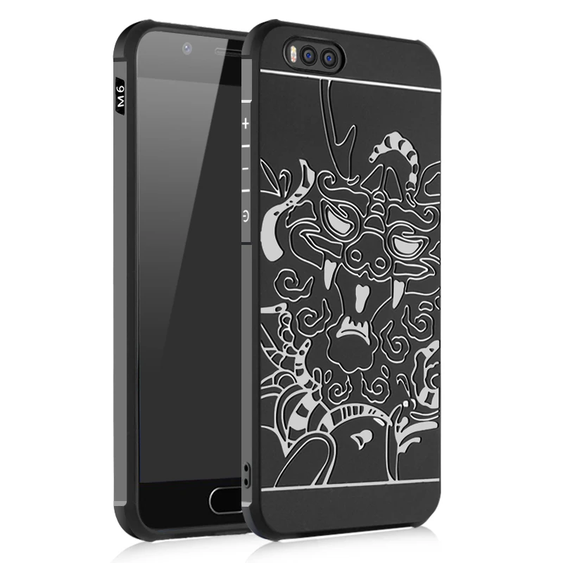 Красивая девушка счастливой жизни для Xiaomi Mi6 случае 3D Дракон Силиконовая