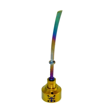 

Gold titanium carbohydrate cap Titanium Nail 14mm/18mm Color Titanium knife style with Carb Cap Dabber