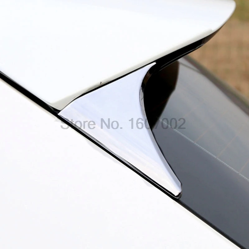 Fit For Nissan Qashqai 2014 2015 2016 2pcs Chrome Tail Rear Window Sequins Windshield Triangle Molding Trim Protectors | Автомобили и