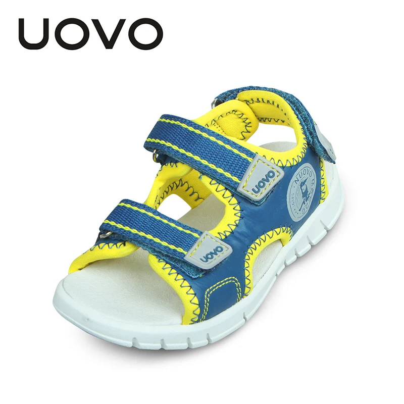 

UOVO 2017 Summer Children Beach Shoes Baby Boys & Girls Breathable Sandals Fashion Casual Hook & Loop For Child Size 24-30