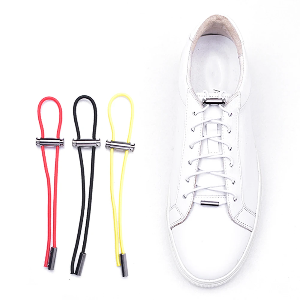 1 пара одноцветных полукруглых шнурков эластичные кружевные шнурки без галстука Детские Взрослые быстрые кроссовки без шнуровки обувные шнурки для шнуровки