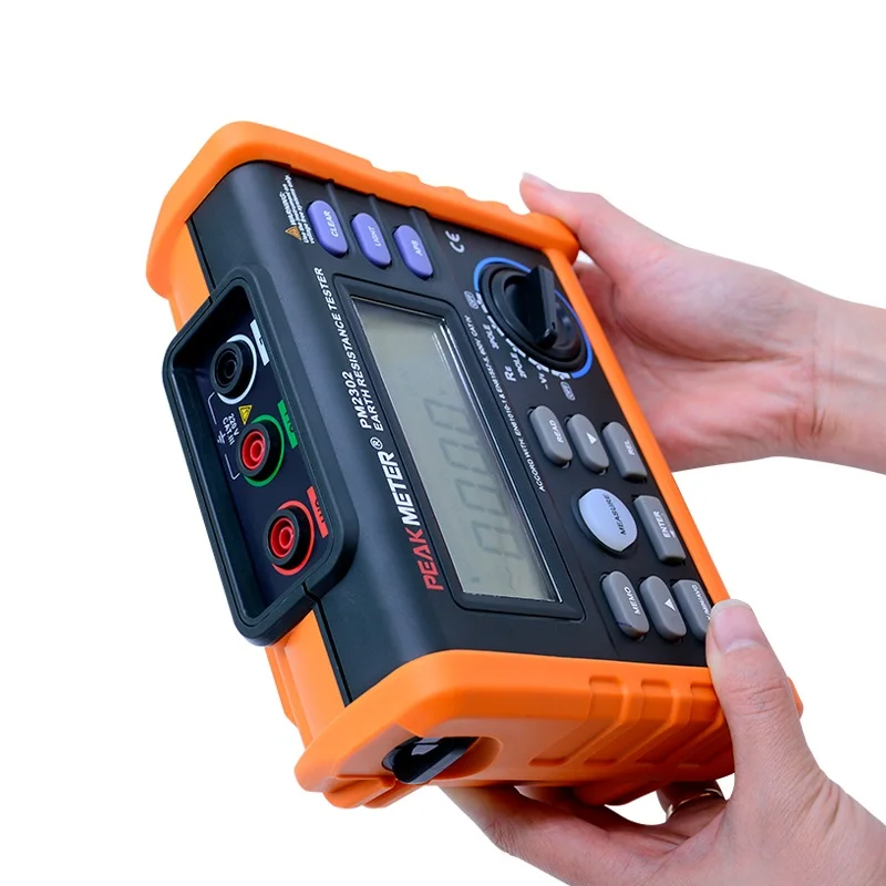 

MS2302 Digital Earth Resistance Tester Megger 0ohm ~4K ohm 100 Groups Data Logging with LCD backlight display