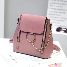 Marca de lujo Bolsas Escolares Para Adolescentes Mochilas Mujeres de Cuero Casual Diseñador Cadena de Moda Mochila Escolar Mochila Femenina