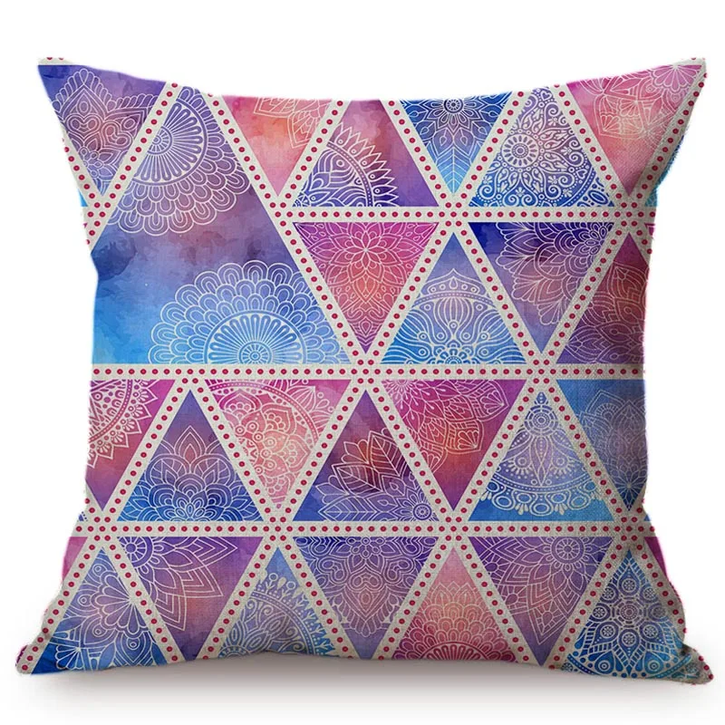 الشمال الثلاثي شريط غطاء الوسادة الملونة Houndstooth و هندسية رمي الوسائد غطاء كنبة مكتب شخصية الزخرفية