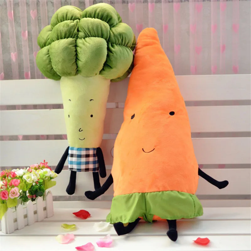 1 PC Creative Vegetable Doll Cute Carrot Dolls Broccoli Stuffed Toys