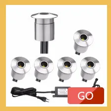 QACA Outdoor Deck Lights In Ground LED Lamps for Walkway, Garden Yard, Driveway, Pool Area, Paths B109