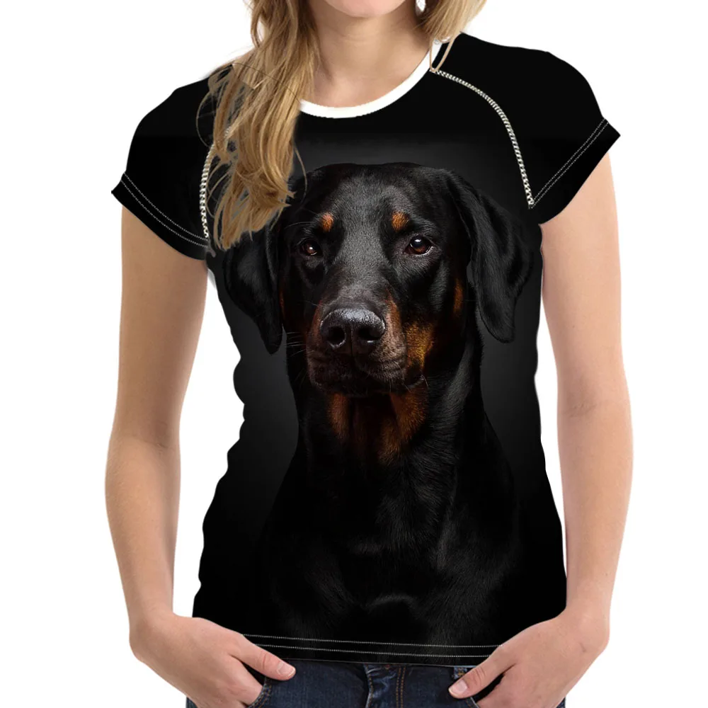 

NoisyDesigns Funny Puppy Rottweiler Printed Woman's T Shirts Harajuku Short Sleeve Tops Clothing Casual Summer kyliejen T-shirts