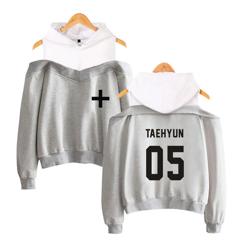 Женская одежда TXT Толстовка Harajuku Kawaii розовые толстовки уличная Женская Сексуальная Топы рукав с открытыми плечами с капюшоном