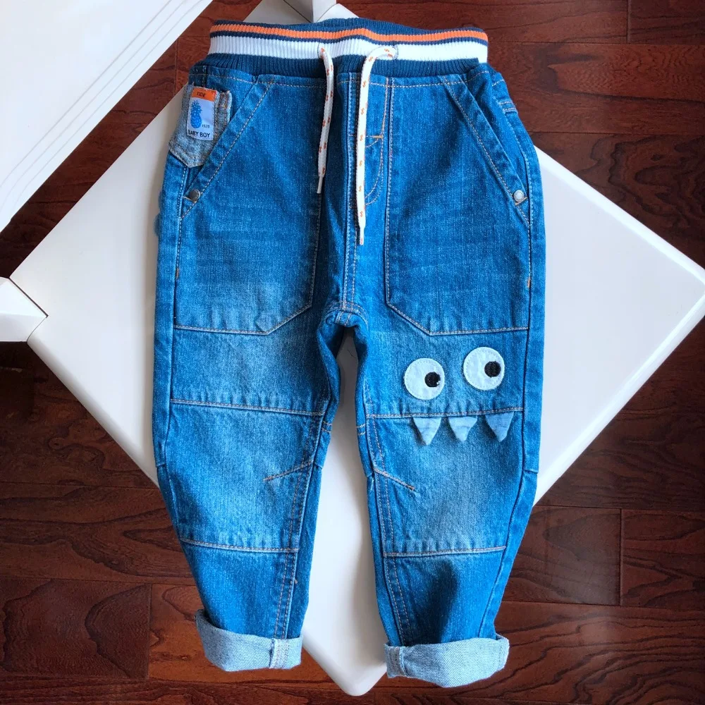 

Little Monster Children's Jeans Spring and Autumn Pants Boy Baby Pants