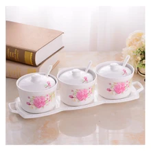 RSCHEF Ceramic Seasoning Jars Kitchen Gadgets Seasoning Jars Seasoning Box Set Salt Jar Ideas