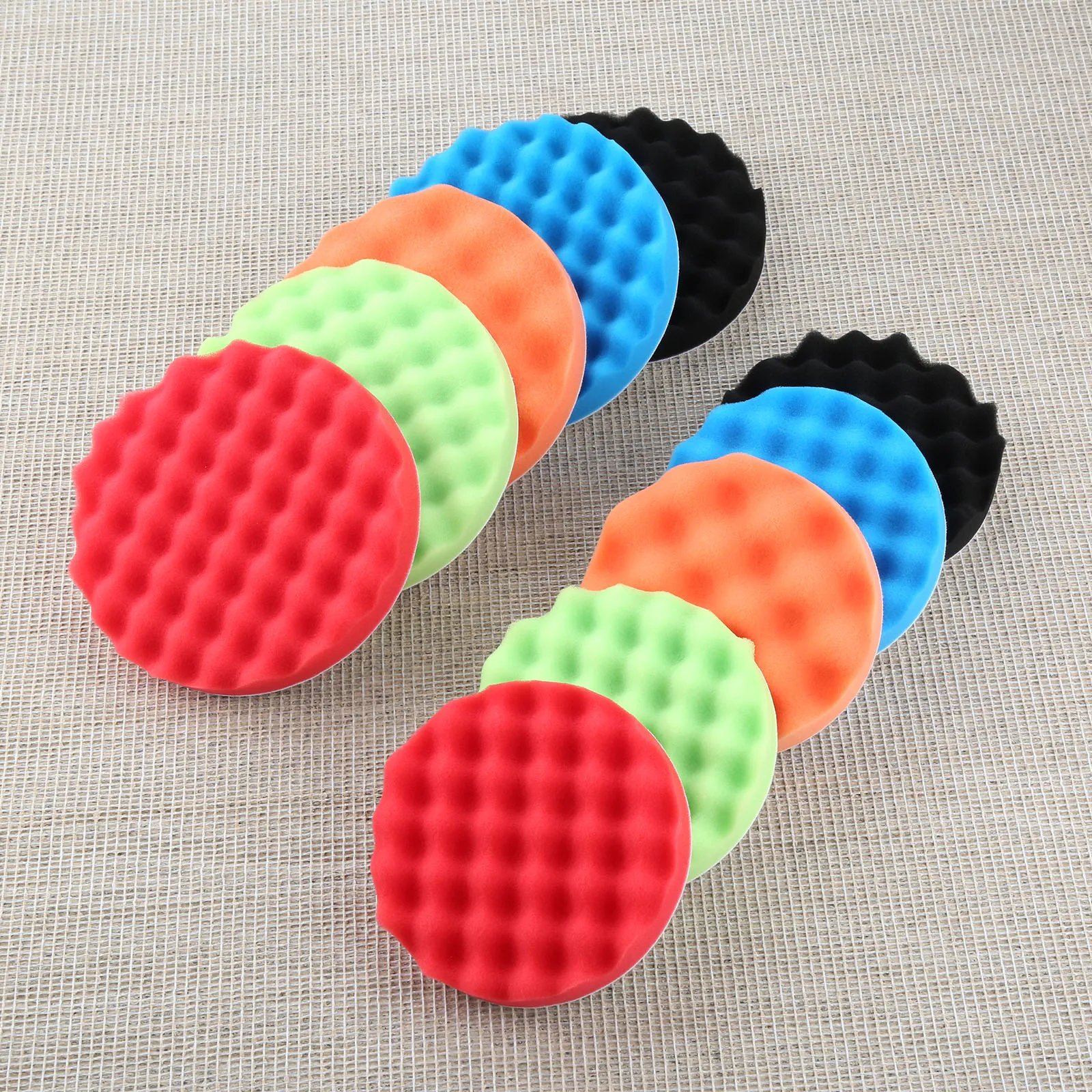 

DRELD 5Pcs/set 6/7 Inch Polishing Buffing Waxing Pad Kit for Car Polisher Buffer Wheel Kit Hand Power Tool Accessories 150/180mm