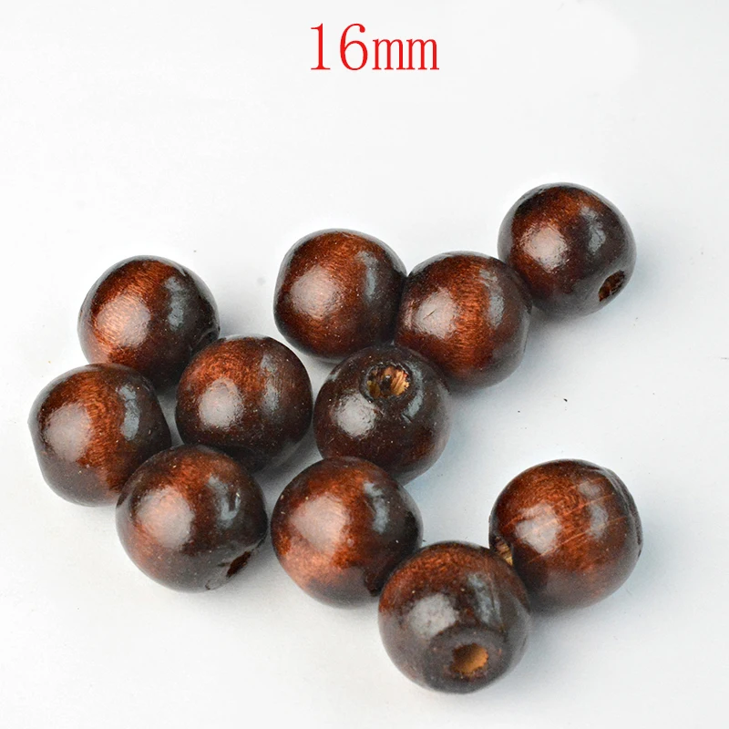 

FLTMRH Round Wooden Beads Wood Findings For Baby DIY Crafts Kids Toys Spacer Beading Bead Jewelry Making