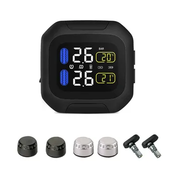 

M3 Moto Waterproof Motorcycle Real Time Tire Pressure Monitoring System TPMS Wireless LCD Display Internal or External Sensors