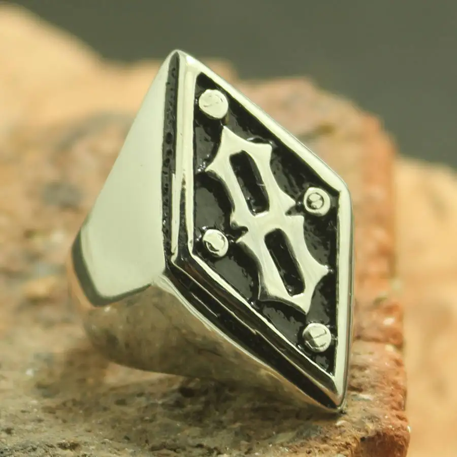 Mens Boys 316L Stainless Steel Lucky Number Silver 8 Ring
