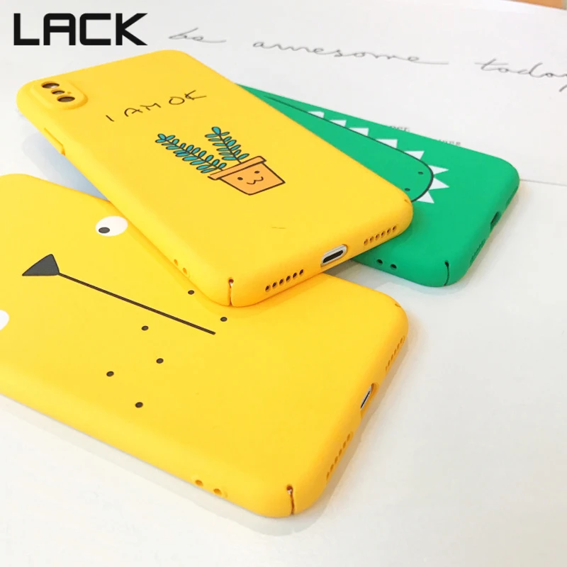 LACK Cute Cartoon Animal Phone Case For iPhone X Case For iPhone6 6S 7 8 Plus Fashion Funny cactus strawberry pineapple Coverage