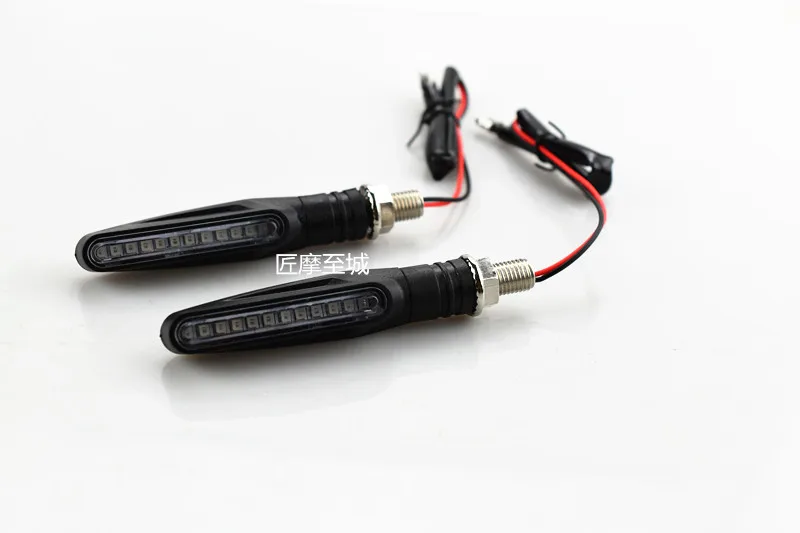 

2018 newest Universal flowing water flicker led motorcycle turn signal Indicators Blinkers Flexible Bendable Amber light lamp