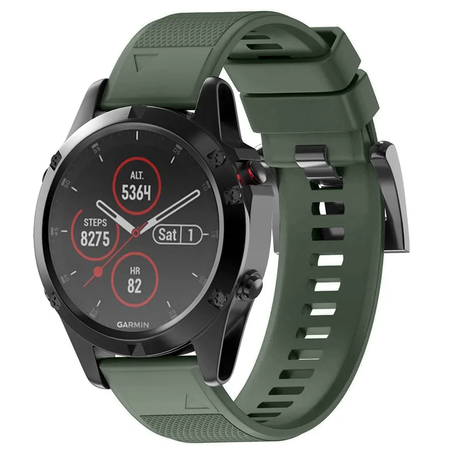 22 26 мм Quick Release EasyFit силиконовый ремешок для часов Ремешок для Garmin Fenix 5X5 5 Plus 3 3HR S60 D2 Mk1 Tactix Bravo ремешок для часов