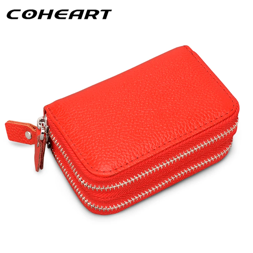 COHEART кошелек для карт из натуральной кожи Женский 100% воловьей высшего качества