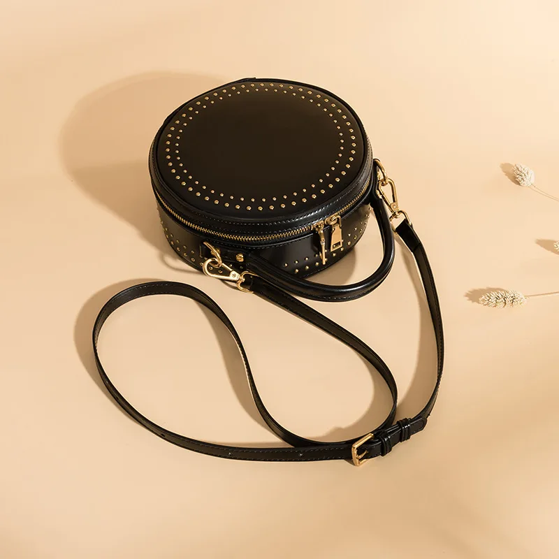 Брендовые модные сумки reather винтажная круглая сумка женские женская из