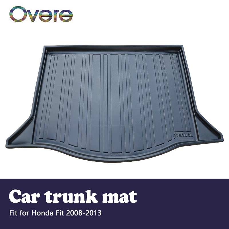 

Overe 1Set Car Cargo rear trunk mat For Honda Fit 2008 2009 2010 2011 2012 2013 Boot Liner Waterproof Anti-slip mat Accessories