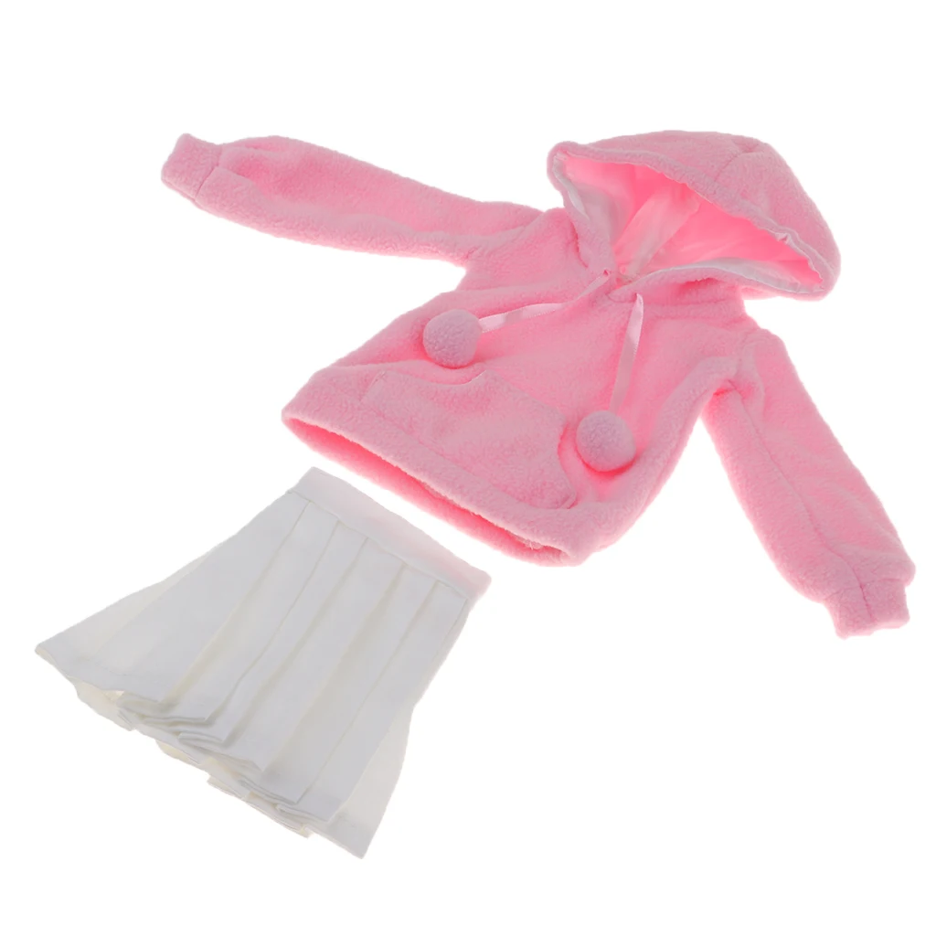 1/3 BJD Smart Dolls Clothes for Supper Dollfie SD DZ Hoodies White Pleated Skirt Cosplay Outfit