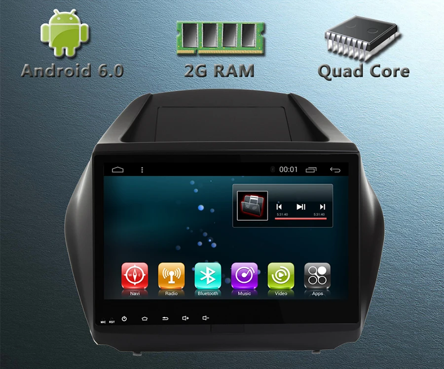 Excellent Touch Screen For Hyundai Tucson IX35 2009-2015 Android 7.1 Quad core Car Stereo Radio  GPS Navigation Multimedia Player 6