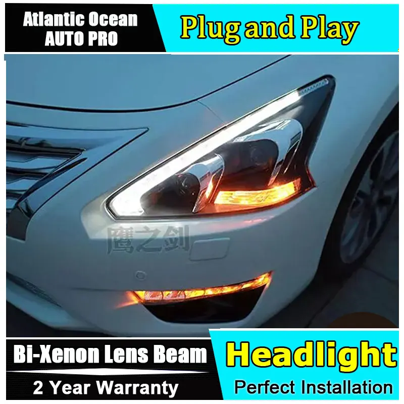 Car Styling LED Head Lamp for Nissan Teana led headlight 2013 2015 New