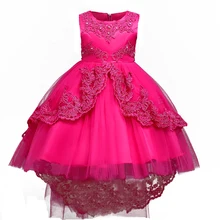 Berngi/платье для девочек брендовые нарядные платья принцессы с вышивкой для детей, От 4 до 13 лет костюмы на выпускной для подростков