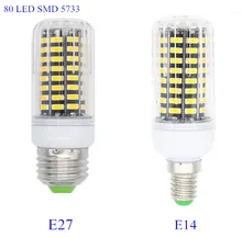 B22 SMD 5733 Lampada LED Lamp E27 220V 7W 80LED E14 Bombillas LED Bulb 110V Spotlight Ampoule LED Light Candle Luz