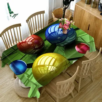 

2018 table cloth Color ball Waterproof 3D Tablecloth rectangular party decorate Round Cabinet cover Customized size Pillowcase