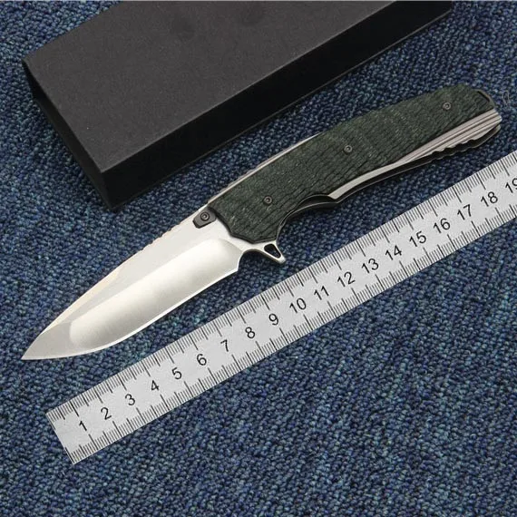 

Great EDC folding knife ball bearing flipper D2 blade G10 Handle Folding Blade knife camping survival pocket knives EDC Tool