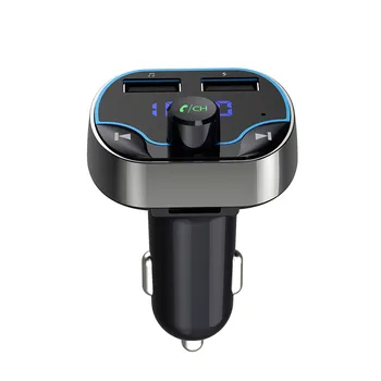 

Wireless Bluetooth version 4.2 FM Transmitter Modulator HandsFree Car Kit Radio Adapter USB2.4A charger car music adapter #YL1