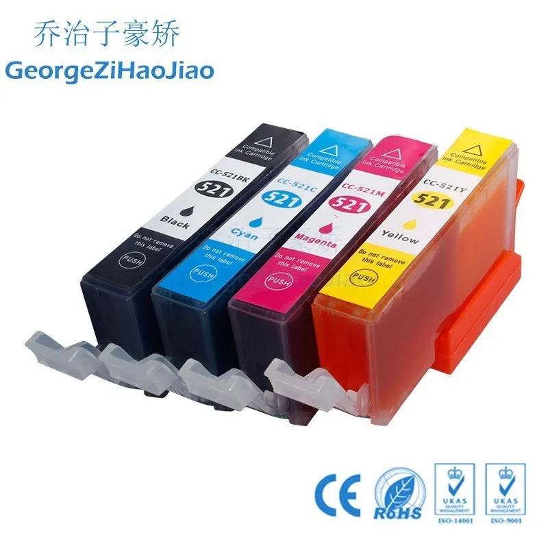 4 шт. 520XL 521XL картридж совместимый PGI520 CLI521 для Canon Pixma MP540 MP620 MP630 MP640 MP980 MP990 MX860 MX870 IP36003