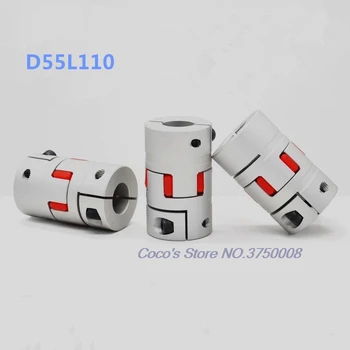 

1 piece Aluminium Plum Shaft Coupling D55L110 Motor Connector Flexible Coupler 10-28mm